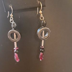 Sterling and gemstone earrings